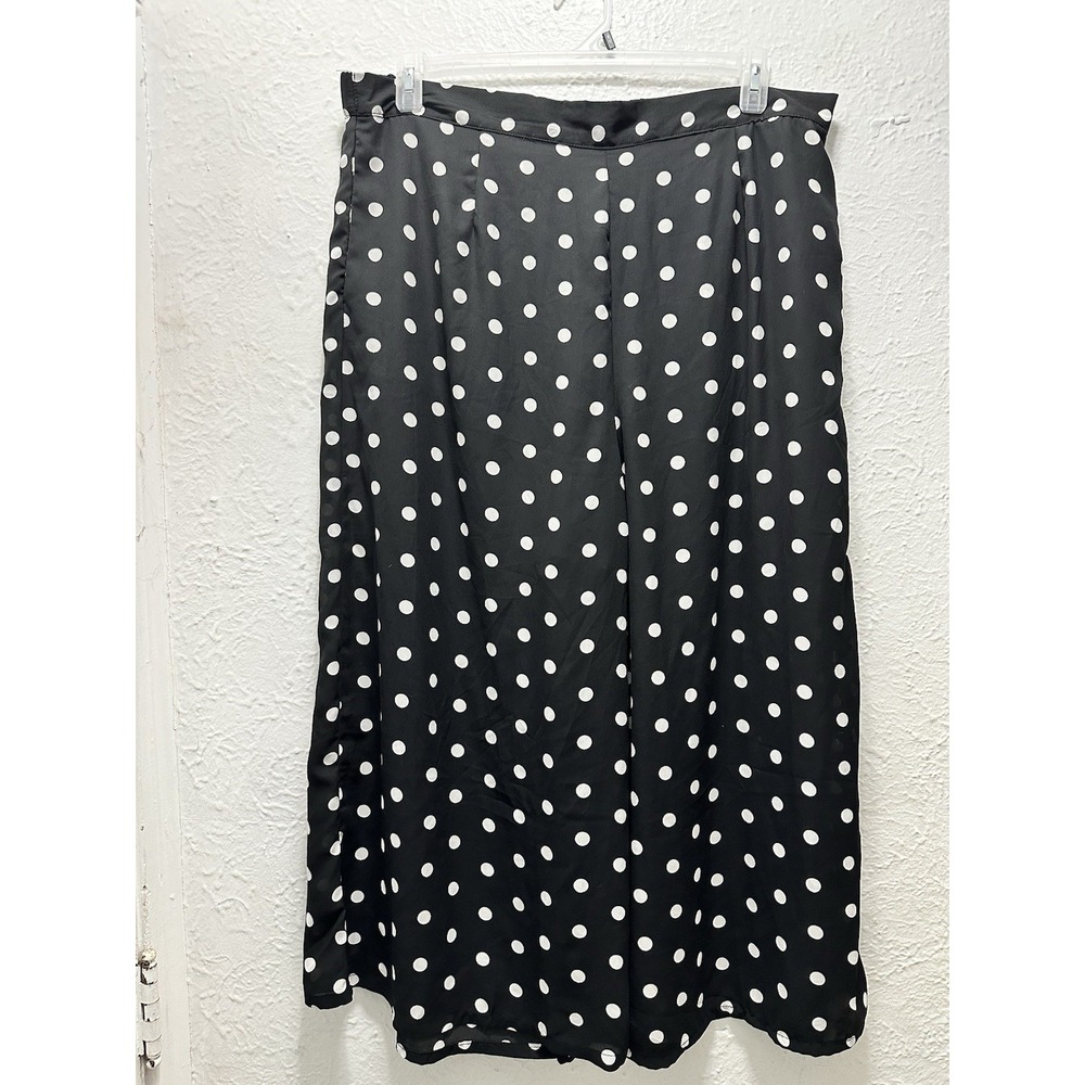 New York & Company Black White Polka Dot Pants Size XL NWT
